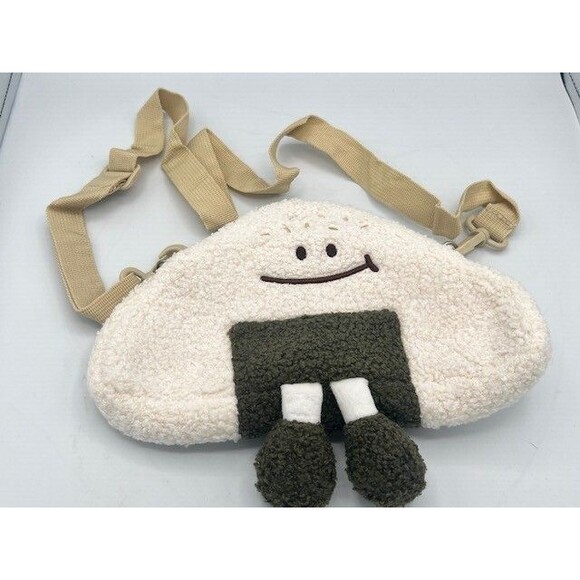 Japanese Rice Ball Onigiri Design Mini Plush Crossbody Bag Shoulder Bag NEW - Picture 2 of 4